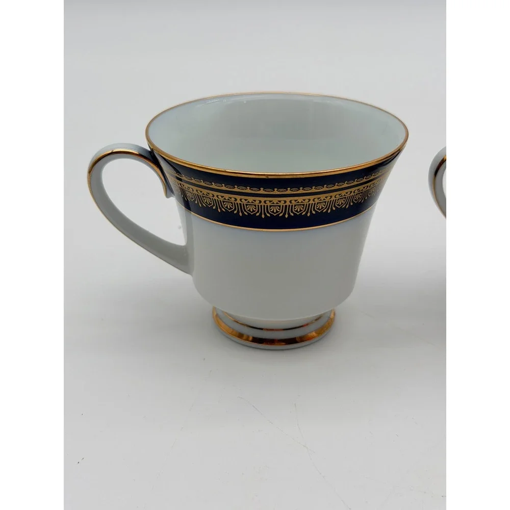 Legacy by Noritake Vienna 2796 Cobalt Blue Gold Trim Cup Saucer Set
